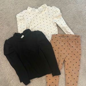 Gap kids set - leggings and mock neck tops 12-18 months